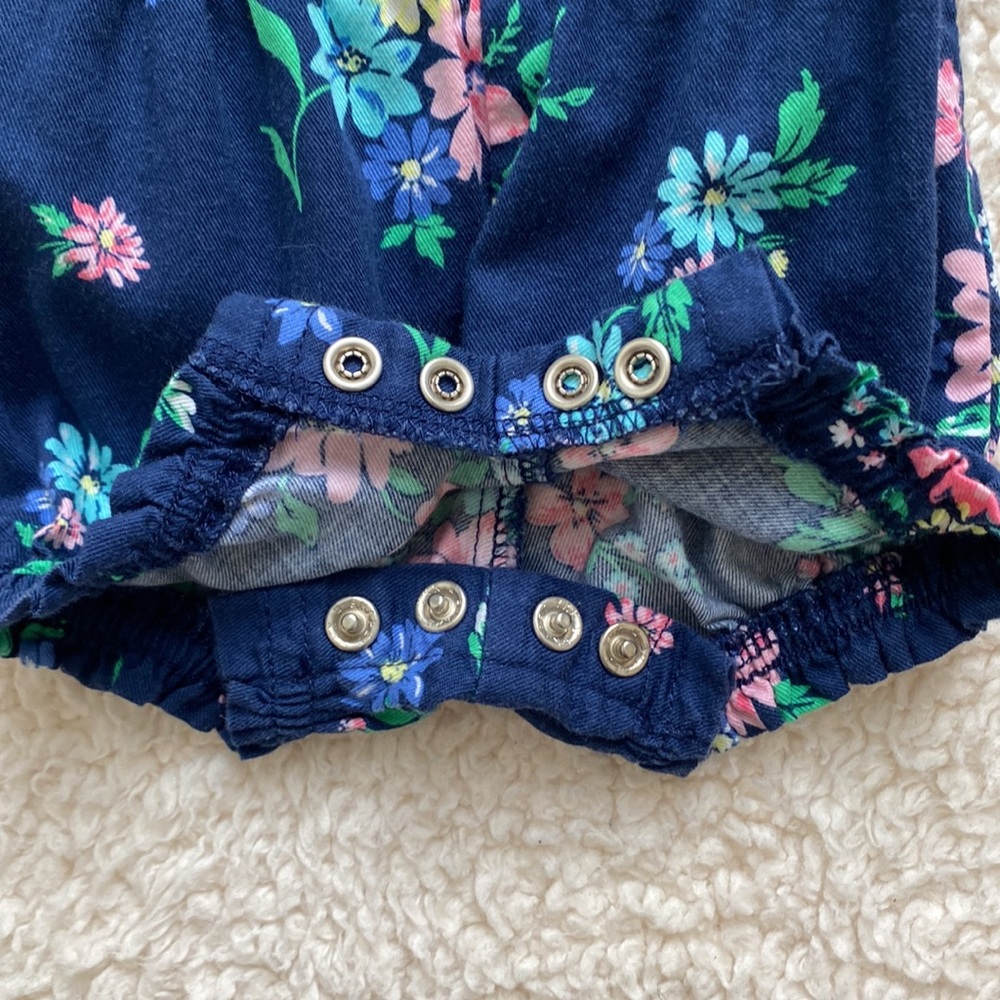 Carter’s Baby Girl Ruffled Floral Romper - Picture 10 of 11